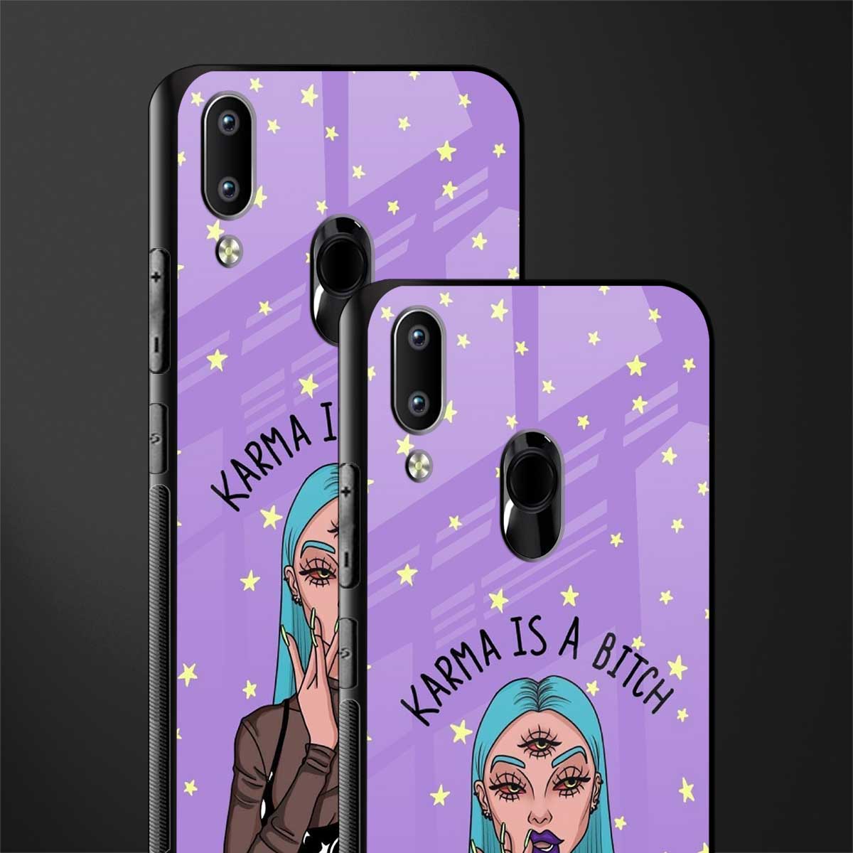 karma is a bitch glass case for vivo y93 image-2