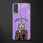 karma is a bitch glass case for vivo y20 image