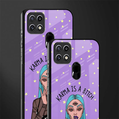 karma is a bitch glass case for oppo a15 image-2