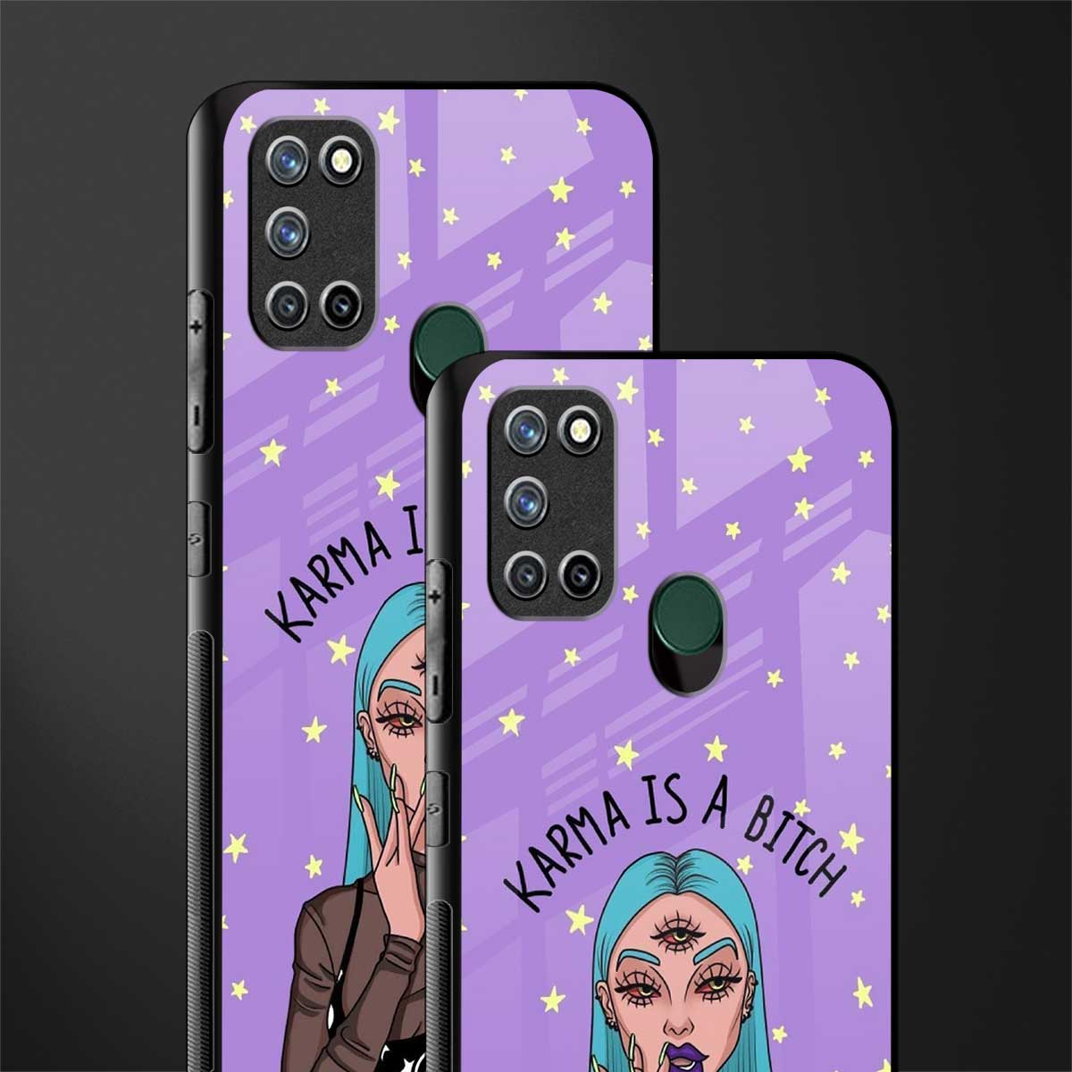 karma is a bitch glass case for realme 7i image-2