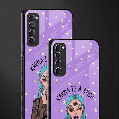 karma is a bitch glass case for oppo reno 4 pro image-2