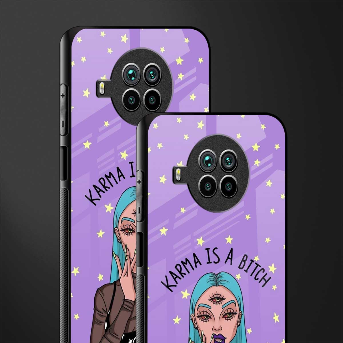 karma is a bitch glass case for mi 10i image-2