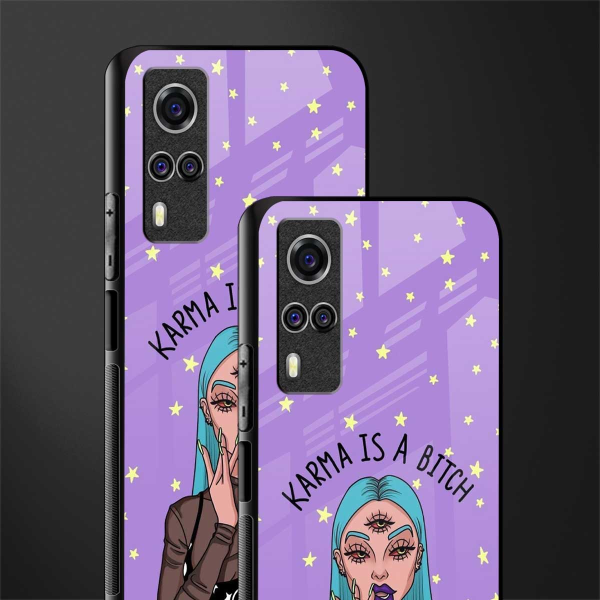 karma is a bitch glass case for vivo y31 image-2