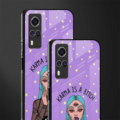 karma is a bitch glass case for vivo y53s image-2