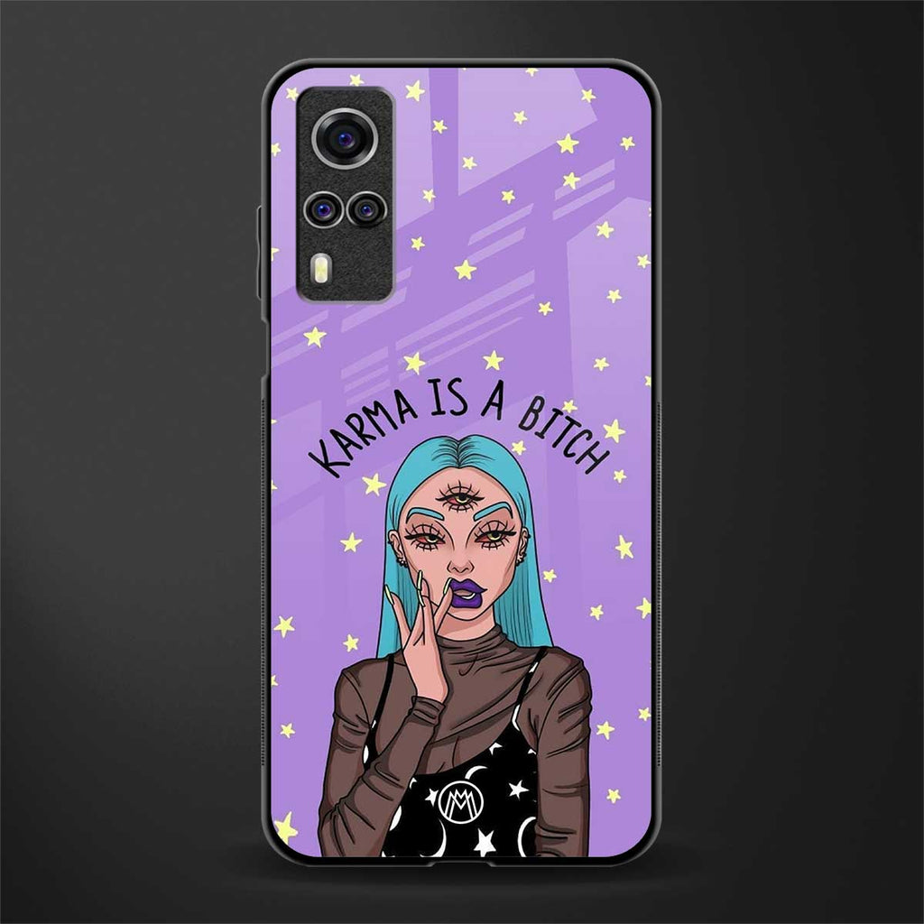 karma is a bitch glass case for vivo y53s image