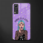 karma is a bitch glass case for vivo y53s image
