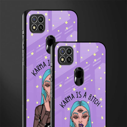 karma is a bitch glass case for poco c31 image-2