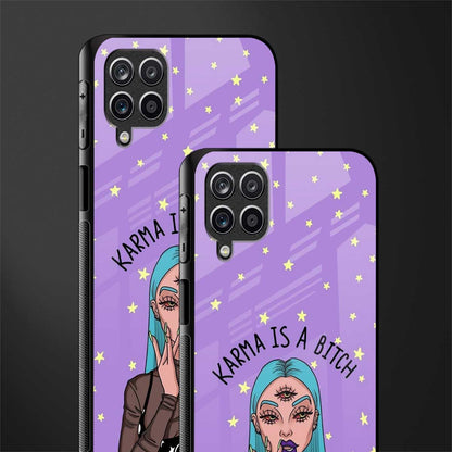 karma is a bitch glass case for samsung galaxy m12 image-2