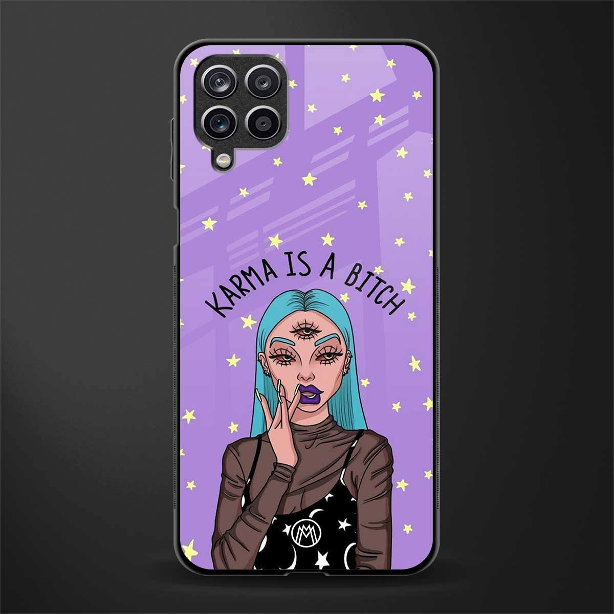 karma is a bitch glass case for samsung galaxy a42 5g image
