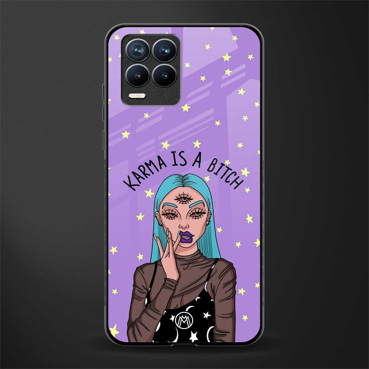 karma is a bitch glass case for realme 8 pro image