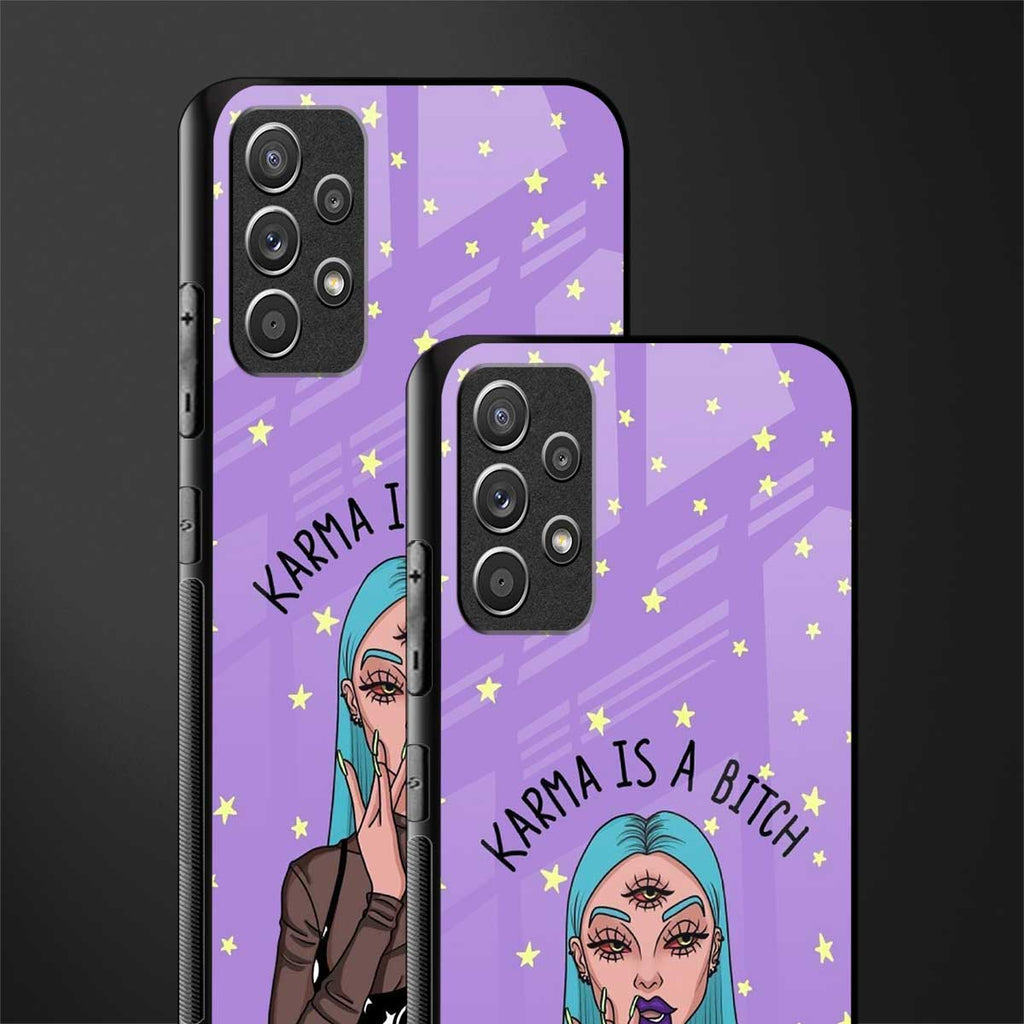 karma is a bitch glass case for samsung galaxy a52 image-2