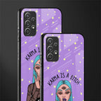 karma is a bitch glass case for samsung galaxy a32 4g image-2