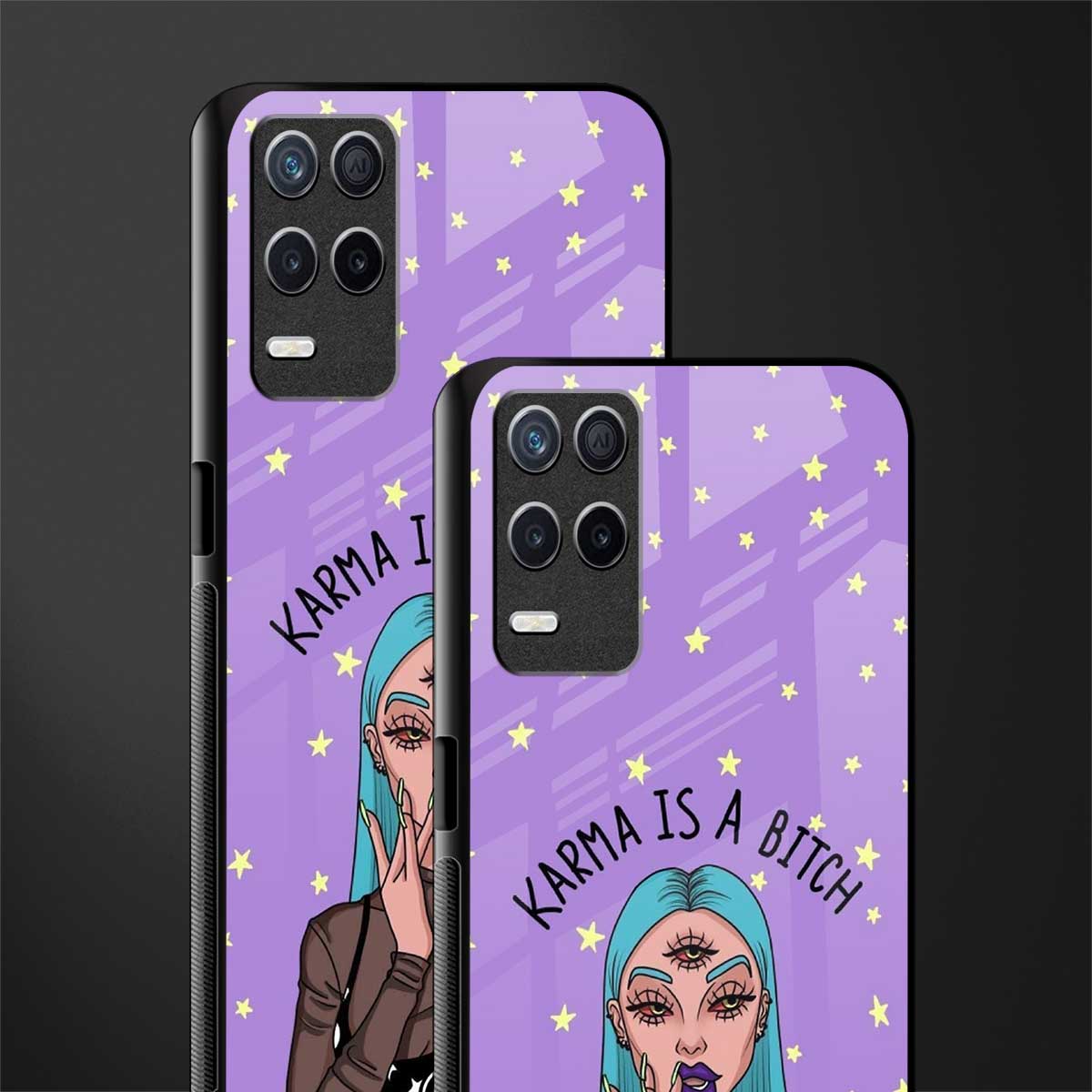 karma is a bitch glass case for realme narzo 30 5g image-2