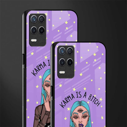 karma is a bitch glass case for realme narzo 30 5g image-2