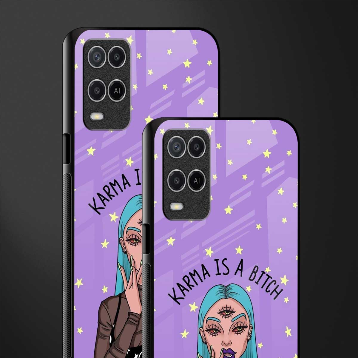 karma is a bitch glass case for oppo a54 image-2