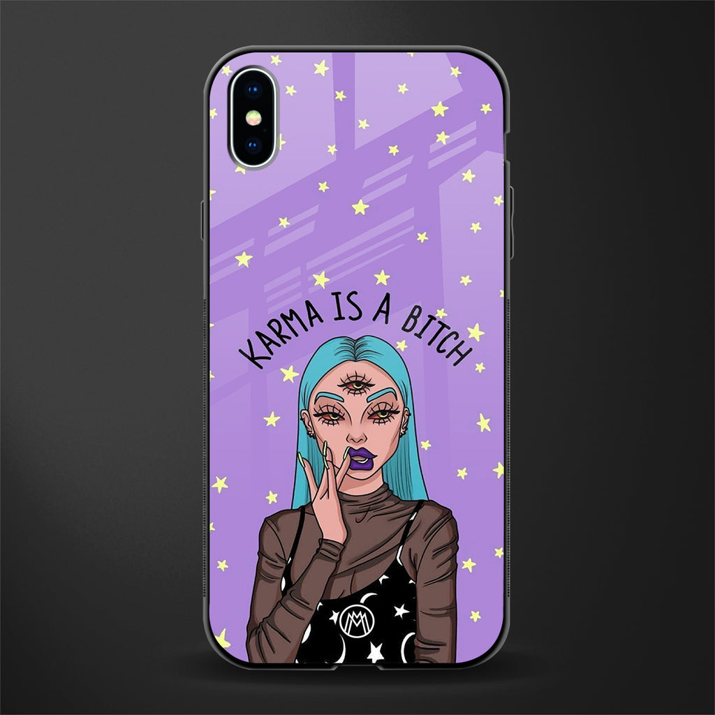 karma is a bitch glass case for iphone xs max image