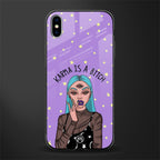 karma is a bitch glass case for iphone xs max image