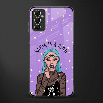 karma is a bitch glass case for samsung galaxy m52 5g image