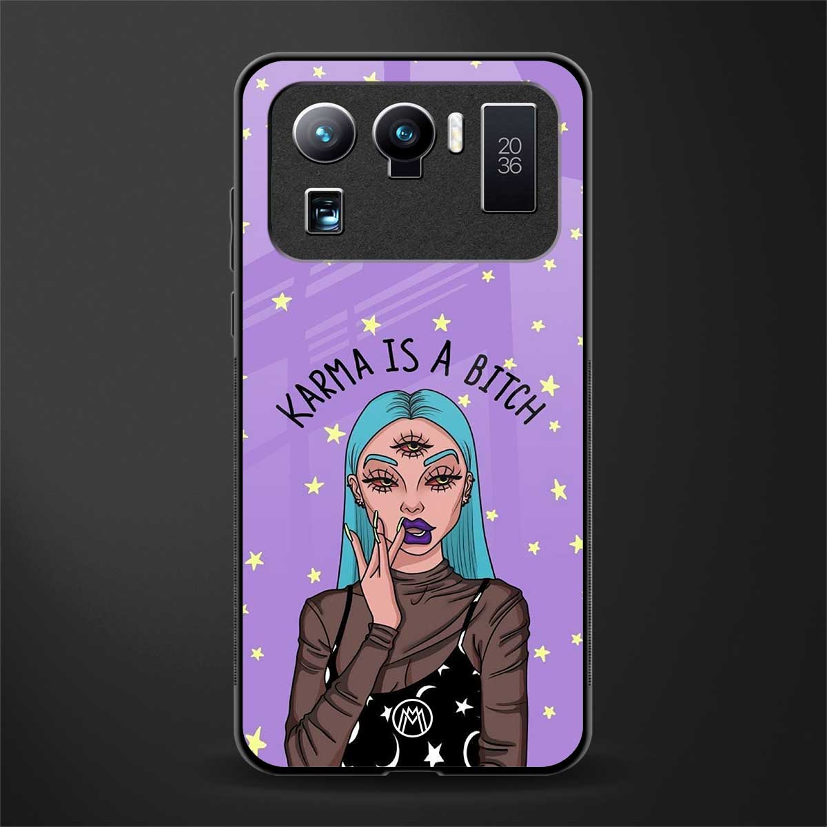 karma is a bitch glass case for mi 11 ultra 5g image