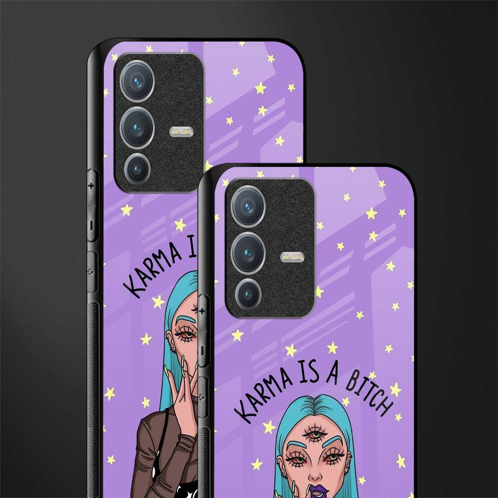 karma is a bitch glass case for vivo v23 pro 5g image-2