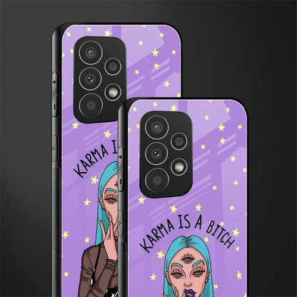 karma is a bitch back phone cover | glass case for samsung galaxy a23
