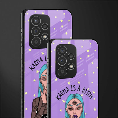 karma is a bitch back phone cover | glass case for samsung galaxy a73 5g