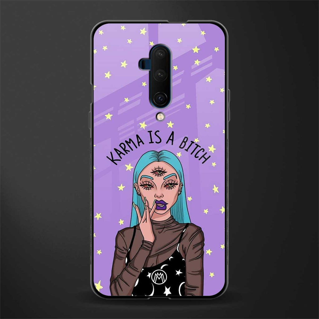 karma is a bitch glass case for oneplus 7t pro image
