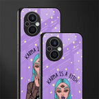 karma is a bitch back phone cover | glass case for oppo f21 pro 5g