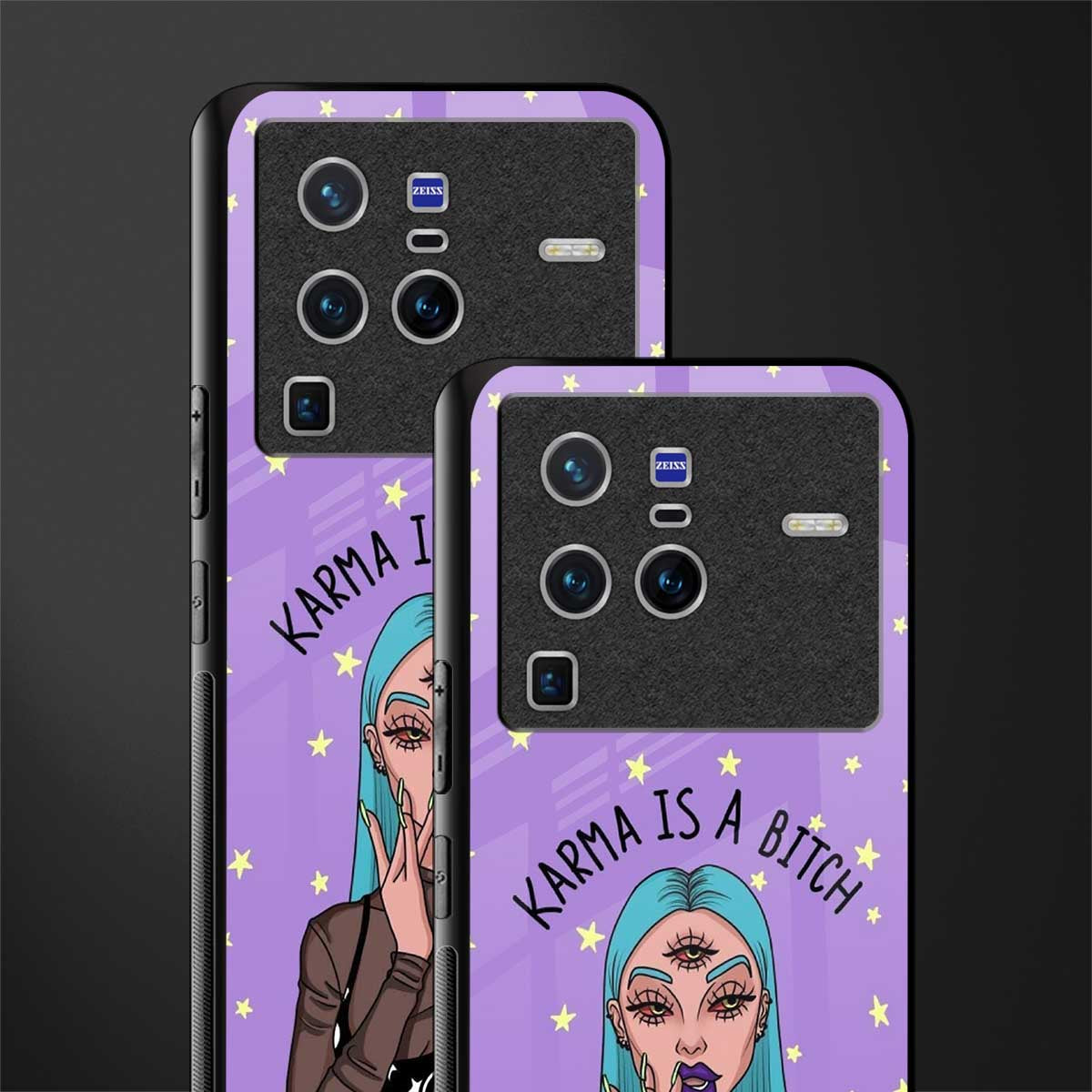 karma is a bitch glass case for vivo x80 pro 5g image-2
