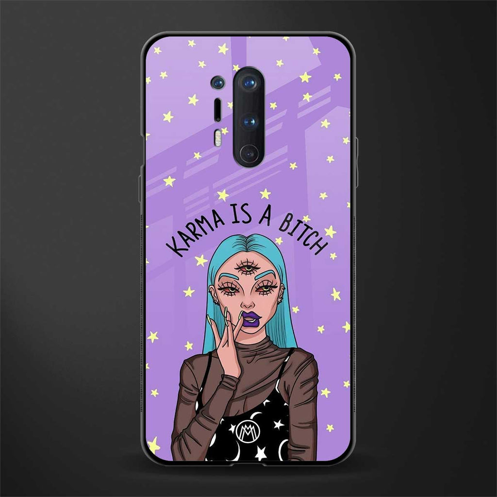 karma is a bitch glass case for oneplus 8 pro image