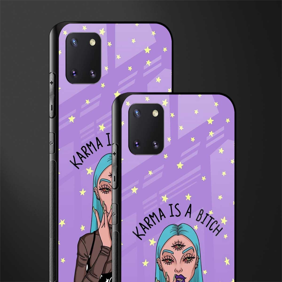 karma is a bitch glass case for samsung a81 image-2