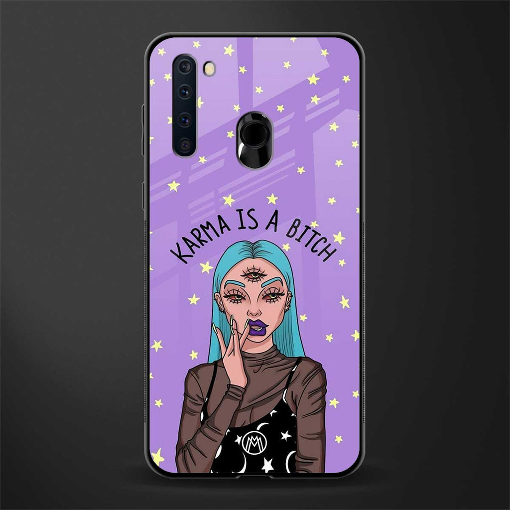 karma is a bitch glass case for samsung a21 image