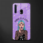 karma is a bitch glass case for samsung a21 image