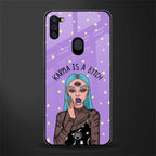 karma is a bitch glass case for samsung a11 image