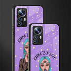 karma is a bitch back phone cover | glass case for xiaomi 12 pro