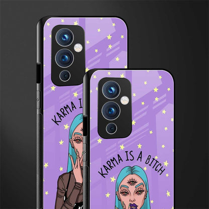 karma is a bitch back phone cover | glass case for oneplus 9