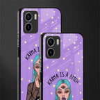karma is a bitch back phone cover | glass case for vivo y72