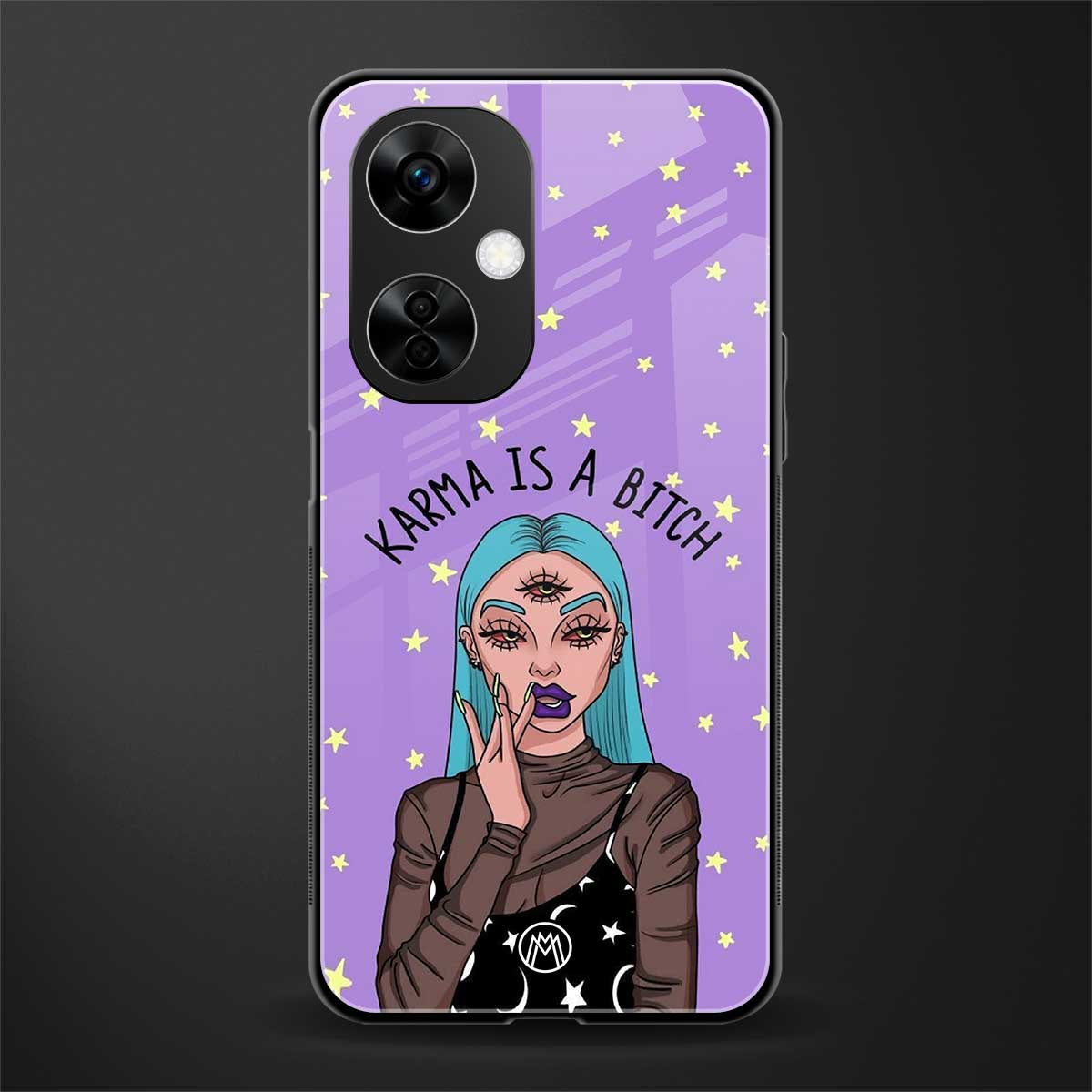 karma is a bitch back phone cover | glass case for oneplus nord ce 3 lite