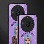 karma is a bitch back phone cover | glass case for realme 11 pro 5g