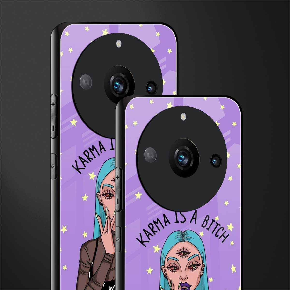 karma is a bitch back phone cover | glass case for realme 11 pro 5g
