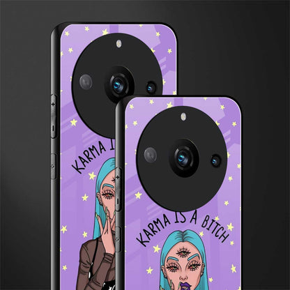karma is a bitch back phone cover | glass case for realme 11 pro 5g
