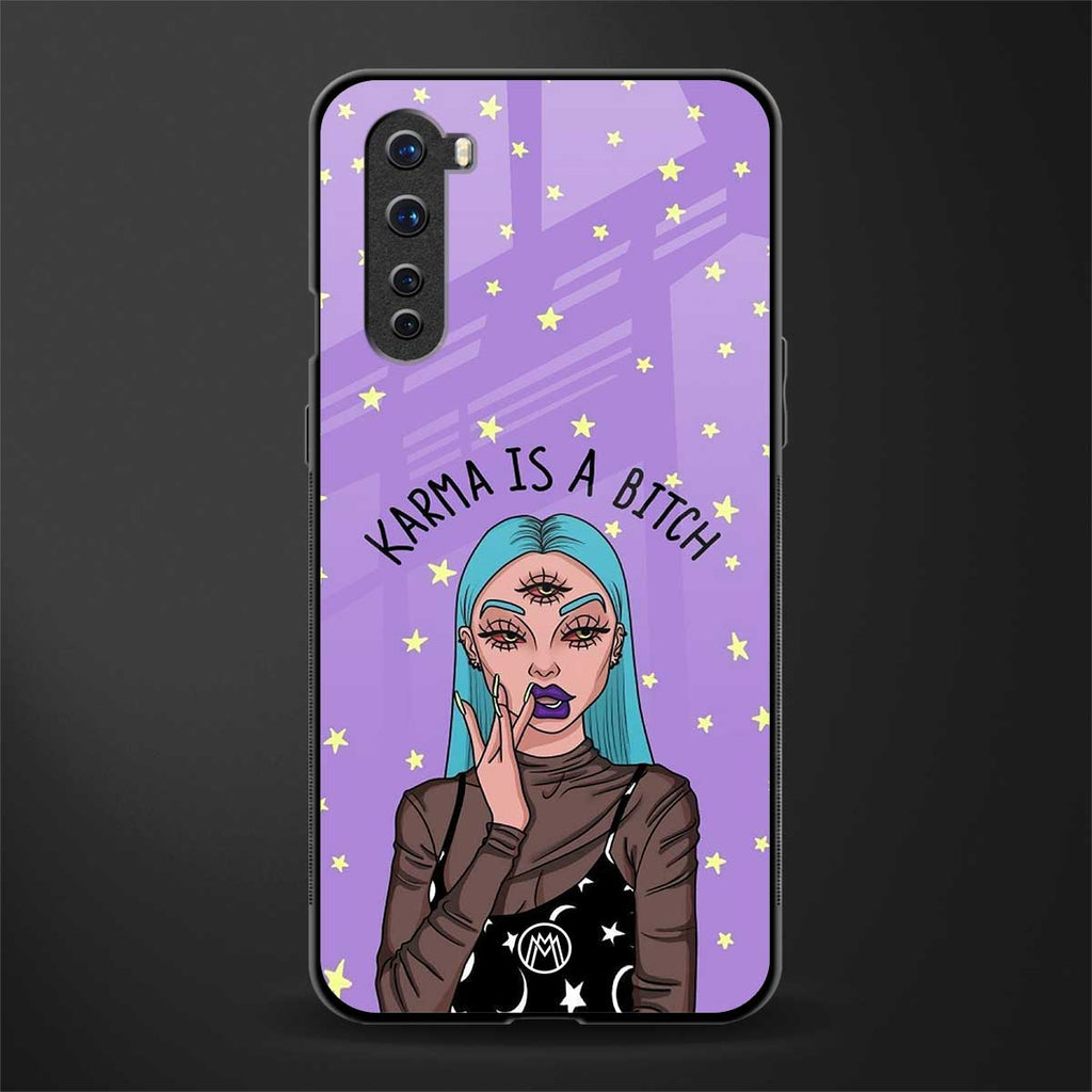 karma is a bitch glass case for oneplus nord ac2001 image