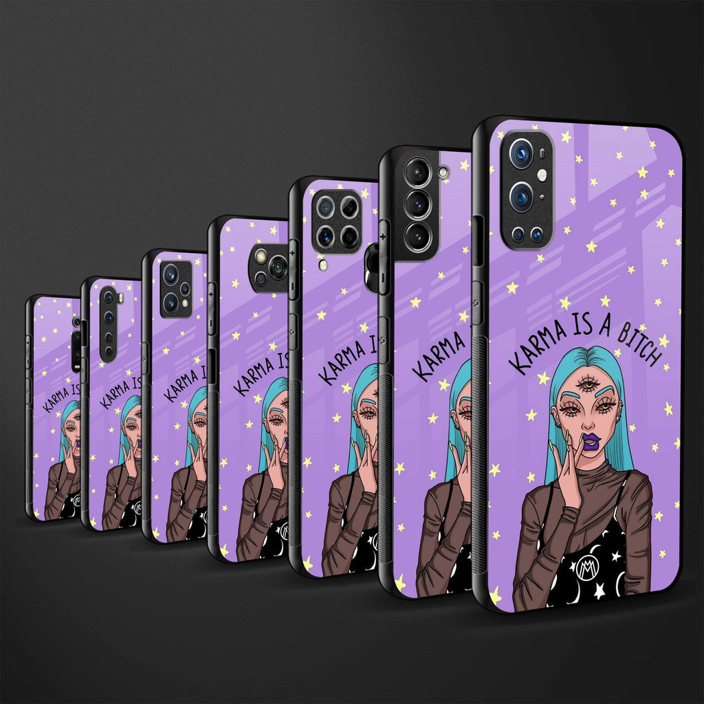 karma is a bitch back phone cover | glass case for realme 9 pro 5g