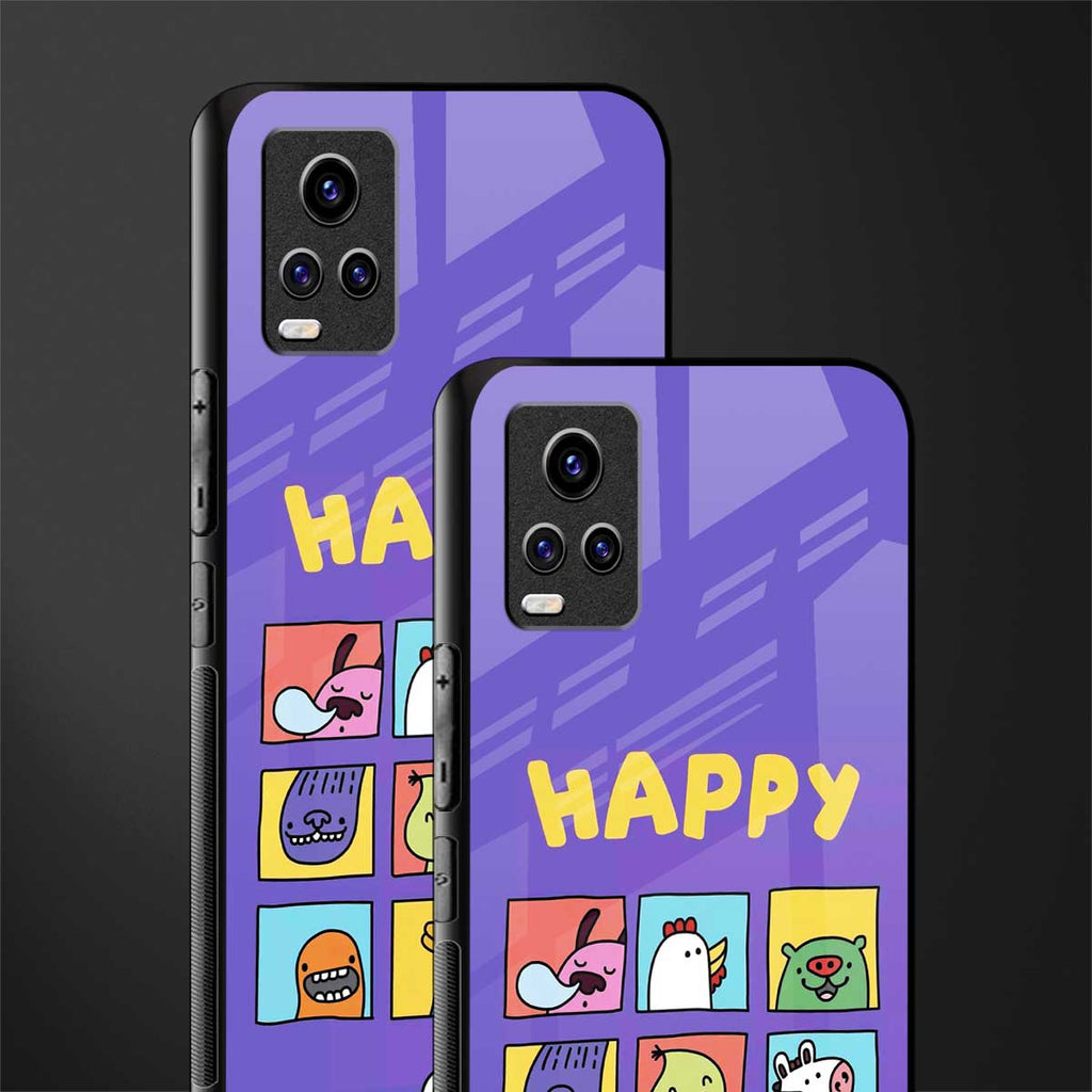 kawaii edition back phone cover | glass case for vivo y73