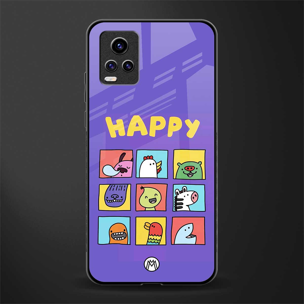 kawaii edition back phone cover | glass case for vivo y73