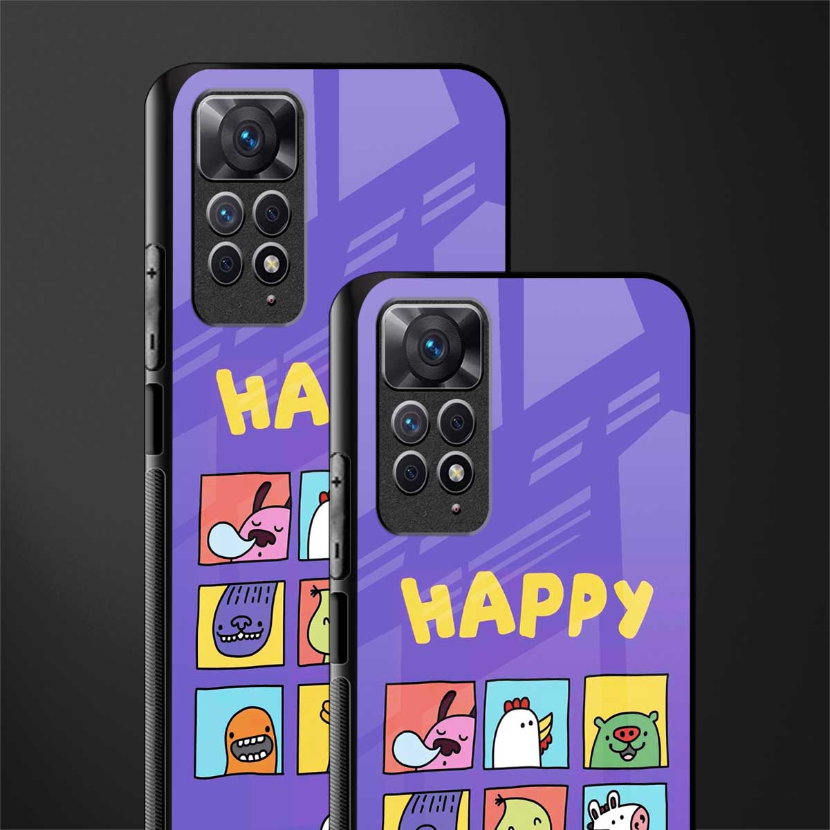 kawaii edition back phone cover | glass case for redmi note 11 pro plus 4g/5g