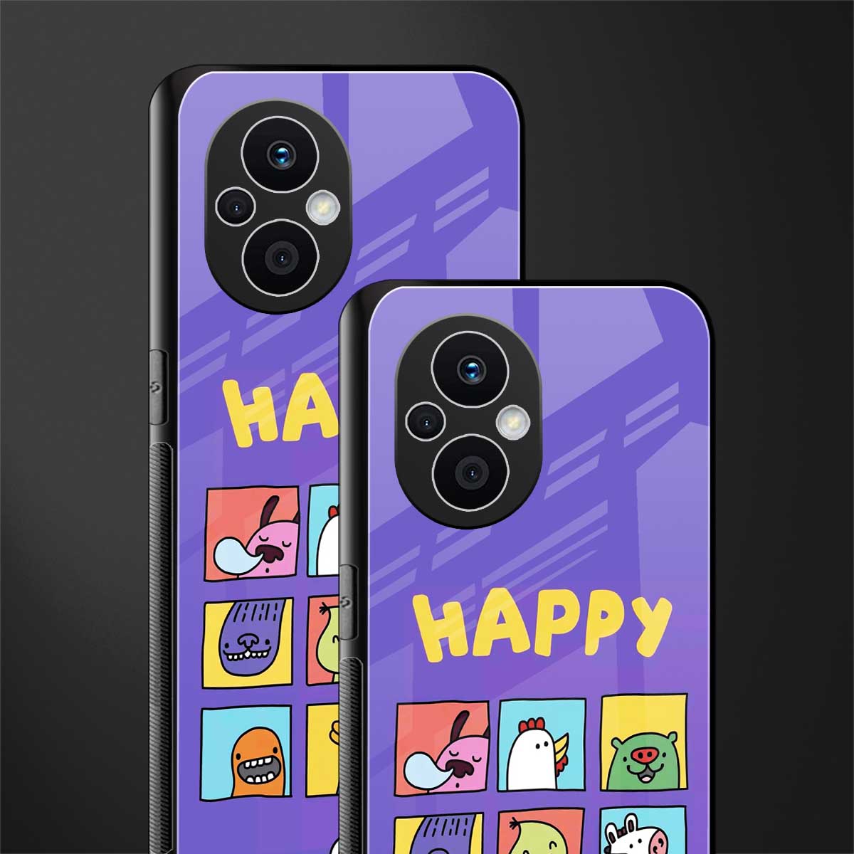 kawaii edition back phone cover | glass case for oppo f21 pro 5g