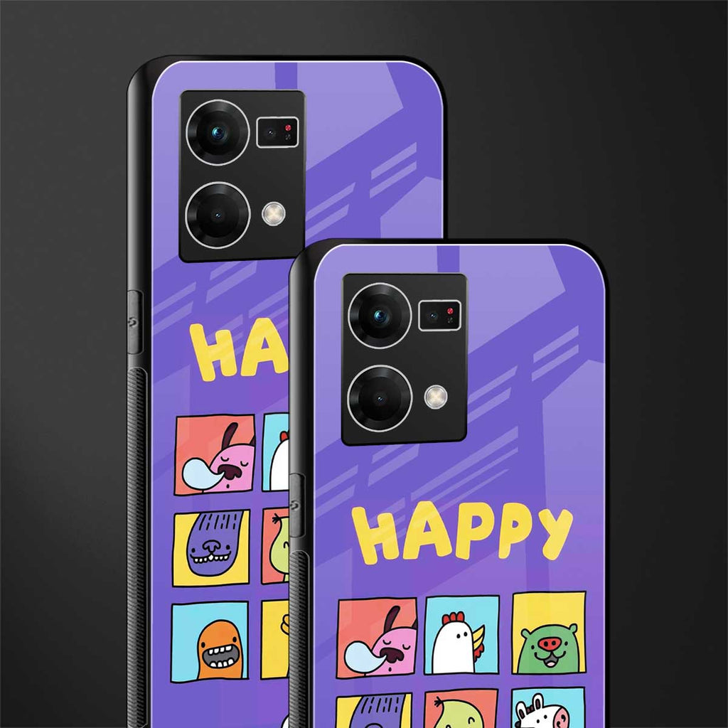 kawaii edition back phone cover | glass case for oppo f21 pro 4g