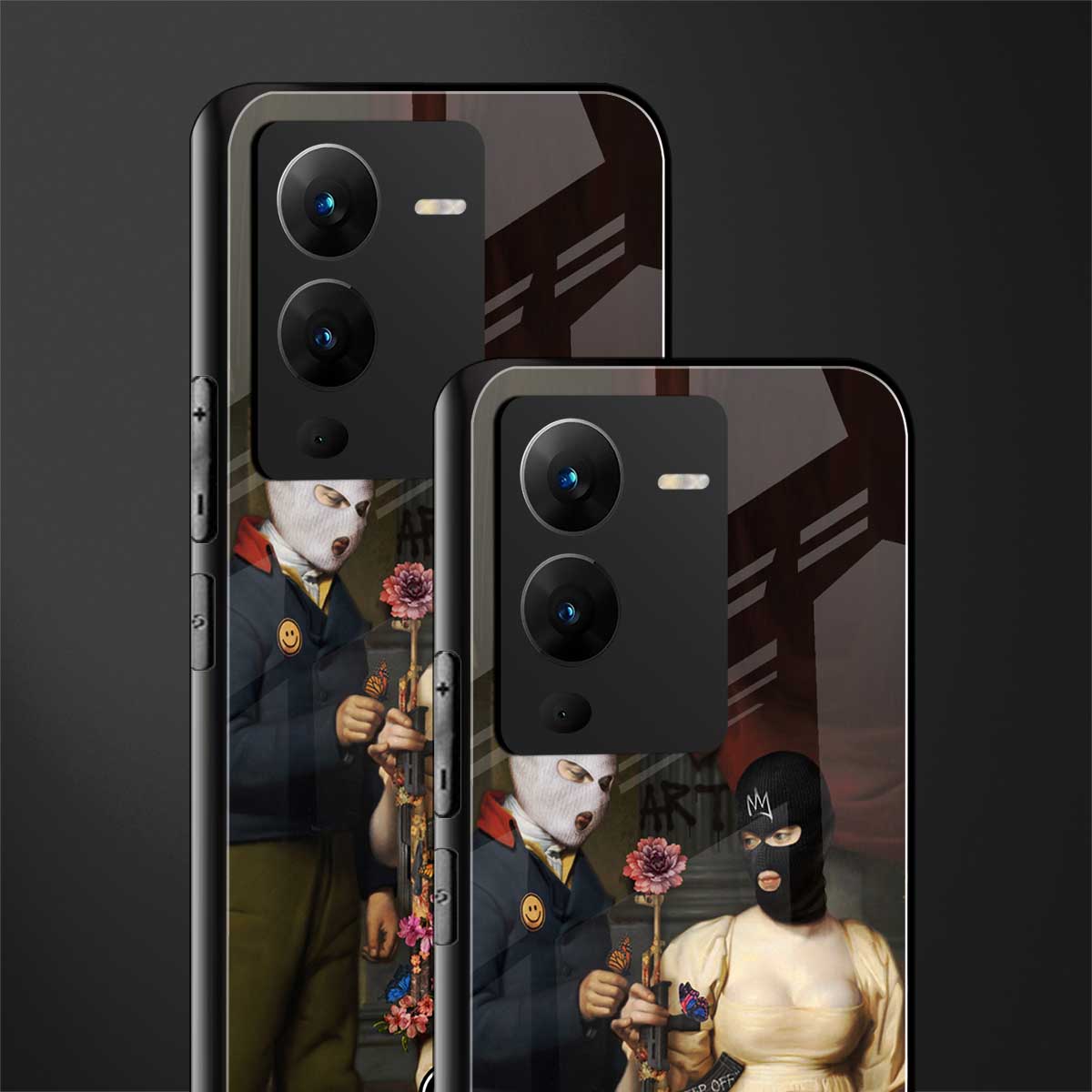keep off back phone cover | glass case for vivo v25 pro 5g