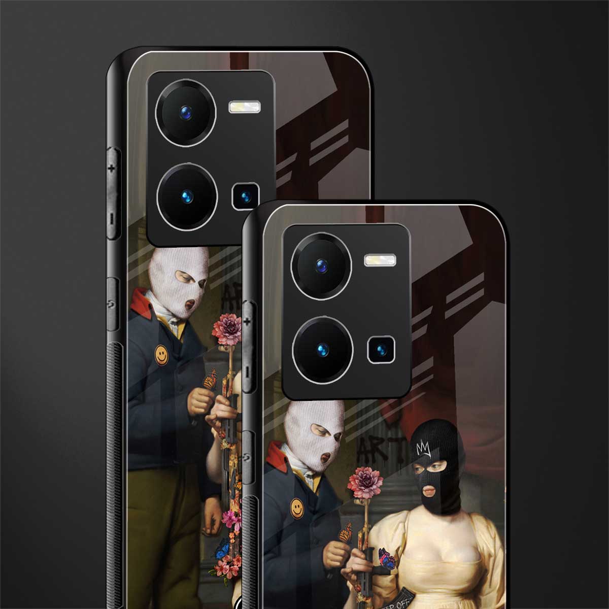 keep off back phone cover | glass case for vivo y35 4g
